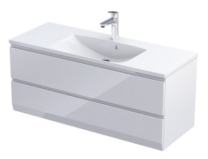 Oristo Szafka wisząca podumywalkowa BRYLANT UNI 120 cm, BIAŁY POŁYSK OR36-SD2S-120-1-V3-DARMOWA DOSTAWA