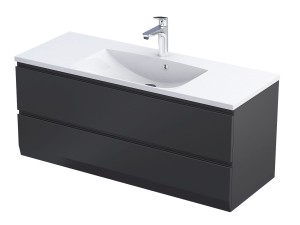 Oristo Szafka wisząca podumywalkowa BRYLANT UNI 120 cm, CZARNY MAT OR36-SD2S-120-8-V3-DARMOWA DOSTAWA