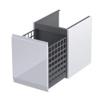 Oristo Szafka wisząca boczna niska BRYLANT UNI 40 cm z koszem, BIAŁY POŁYSK OR36-SN1S-40-1-V3-DARMOWA DOSTAWA