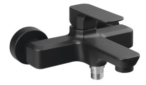 SAPHO - Bateria SPY wannowa ścienna Czarna PY10/15 - DARMOWA DOSTAWA