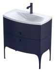 ORiSTO Szafka wisząca LOUIS 82 cm GRANATOWY MAT z umywalką LOUIS 82 cm BIAŁY MAT OR50-SD2S-82-14 + UME-LU-82-93-DARMOWA DOSTAWA