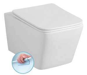 SAPHO - Miska wisząca WC biała PORTO rimless 36x52 cm bez deski  PZ102WR