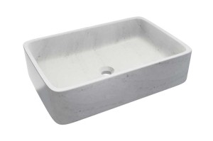 ADNaturalnie Umywalka nablatowa ETNA MINI 45x30x11,5 cm biały marmur KUN-004BI-M - DARMOWA DOSTAWA