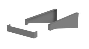 Oristo Wspornik blatu 35 cm, GRAFIT MAT OR00-A-WS-35-6