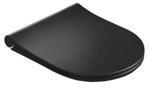 SAPHO - Deska sedesowa wypinana wolnoopadająca AVVA Slim Soft Close kolor CZARNY MAT 100787-110