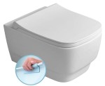 SAPHO - Miska wisząca WC biała BELLO rimless 35,5x53 cm bez deski  100214