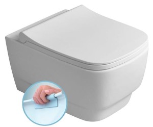 SAPHO - Miska wisząca WC biała BELLO rimless 35,5x53 cm bez deski  100214