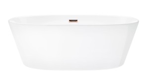 Corsan Wanna wolnostojąca  SALINA 160x75 z wykończeniem różowe złoto S-026L - DARMOWA DOSTAWA