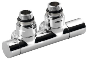 SAPHO Zawór TWIN  przyłączeniowy zespolony manualny rozstaw 50 mm kolor chrom CP401S