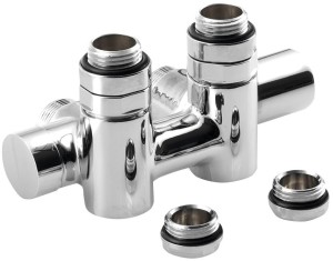 SAPHO Zawór TWIN COMBI przyłączeniowy zespolony manualny rozstaw 50 mm kolor chrom CP461S