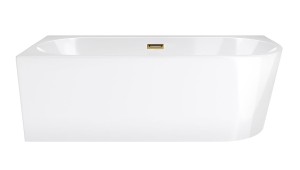 Corsan Wanna narożna INTERO LEWA 170X80 z szeroką krawędzią i wykończeniem złotym E-240XL - DARMOWA DOSTAWA