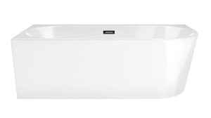 Corsan Wanna narożna INTERO LEWA 170X80 z szeroką krawędzią i wykończeniem czarnym E-240XL - DARMOWA DOSTAWA