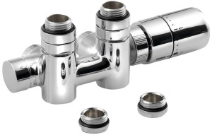 SAPHO Zawór TWIN COMBI przyłączeniowy termostatyczny zespolony prawy rozstaw 50 mm kolor chrom CP5010S