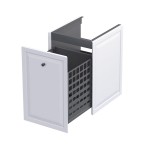 Oristo Szafka wisząca boczna niska MONTEBIANCO 40 cm z koszem, BIAŁY MAT OR47-SN1S-40-2-DARMOWA DOSTAWA