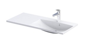 Oristo umywalka meblowa AMELIA 100 cm z formowanego marmuru, misa z prawej strony UME-AM-100-92-P