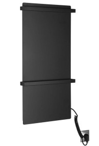 SAPHO Suszarka elektryczna ELMIS z wieszakami na ręczniki 40x80 cm 120W  kolor czarny mat  EB430
