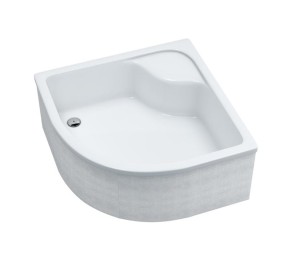 Schedpol Brodzik półokrągły DANTE 80x80x41 z systemem STABILSOUND z siedziskiem 3.022-Darmowa dostawa