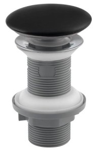 ISVEA Korek umywalkowy 5/4“ klik-klak bez przelewu, ceramiczny grzybek, wys. 20-70mm, czarny mat 38TP0163I