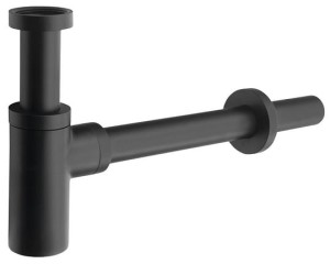SAPHO Syfon umywalkowy 5/4" odpływ 32 mm okrągły CZARNY MAT SI515