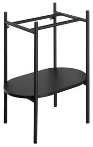 SAPHO Konsola PUNO pod umywalkę czarny mat 55x78x36 cm  SKA570-2