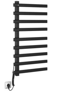 SAPHO Suszarka elektryczna ELCOR  48x92 cm 128W z podświetlanym wyłącznikiem kolor czarny mat EB460