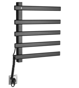 SAPHO Suszarka elektryczna ELCOR  48x52 cm 85W  z podświetlanym wyłącznikiem kolor czarny mat  EB530