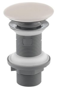ISVEA Korek umywalkowy 5/4“ klik-klak bez przelewu, ceramiczny grzybek, wys. 20-70mm, IVORY mat 38TP0165I