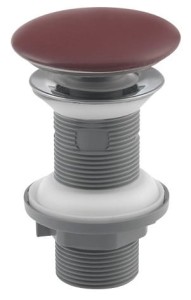 ISVEA Korek umywalkowy 5/4“ klik-klak bez przelewu, ceramiczny grzybek, wys. 20-70mm, MAROON RED mat 38TP0169I