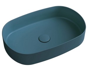 ISVEA Umywalka nablatowa INFINITY OVAL bez przelewu 55x36x12 cm kolor PETROL MAT 10NF65055-2P