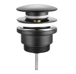 SAPHO Korek klik-klak z przelewem 5/4 duży grzybek CZARNY CV1002B