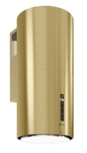 GLOBALO Okap kuchenny przyścienny okrągły  HEWENO 39.3 LINIA SILENT QUALITY kolor  LIGHT GOLD MAT-DARMOWA DOSTAWA