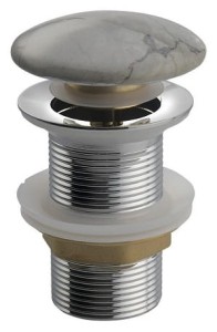 SAPHO Korek umywalkowy 5/4“ klik-klak DALMA grigio bez przelewu, ceramiczny grzybek MM713