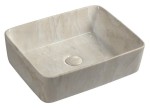 SAPHO Umywalka nablatowa DALMA prostokątna bez przelewu marfil  48x38x13 cm MM527