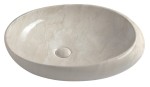 SAPHO Umywalka nablatowa DALMA owalna bez przelewu marfil 68x44x16,5 cm MM327