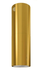 GLOBALO Okap kuchenny wyspowy okrągły   CYLINDRO ISOLA 39.6 LINIA EXCLUSIVE kolor GOLD MAT-DARMOWA DOSTAWA