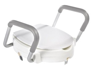 RIDDER - Deska WC podwyższona 10 cm z uchwytami biała A0072001
