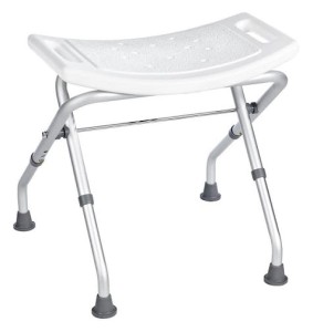 RIDDER - Taboret łazienkowy prostokątny składany biały A0050301