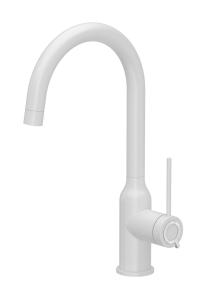 Quadron Unique Bateria zlewozmywakowa stalowa INGRID Q LINE SNOW WHITE kolor biały mat-DARMOWA DOSTAWA