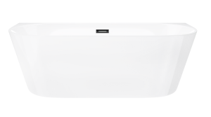 Corsan Wanna przyścienna MONO 170x80 z wykończeniem czarnym E-029XL - DARMOWA DOSTAWA