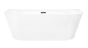 Corsan Wanna przyścienna MONO 170x80 z wykończeniem różowe złoto E-029XL - DARMOWA DOSTAWA