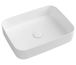 ISVEA Umywalka nablatowa INFINITY RECTANGLE bez przelewu 50x36x12 cm kolor BIAŁY 10NF65050