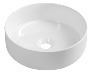 ISVEA Umywalka nablatowa INFINITY ROUND bez przelewu 36x36x12 cm kolor BIAŁY 10NF65036