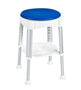 RIDDER - Taboret łazienkowy obrotowy okrągły niebieski A0050401