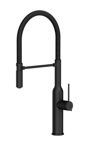 Quadron Unique Bateria zlewozmywakowa stalowa MARILYN Q LINE PURE CARBON z ruchomą wylewką kolor czarny mat-DARMOWA DOSTAWA