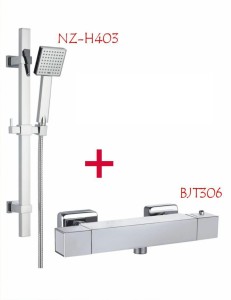 Zestaw natryskowy KWADRO NEW z baterią termostatyczną BARIC