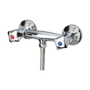 Bateria LUCY natryskowa ścienna kompletna chrom