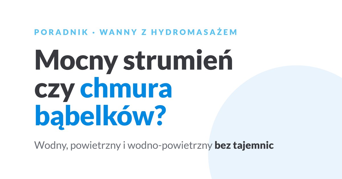 Hydromasaż w jacuzzi i wannie SPA: typy dysz i ich działanie